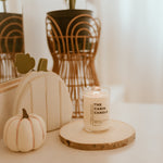 Load image into Gallery viewer, candle on wooden disc
